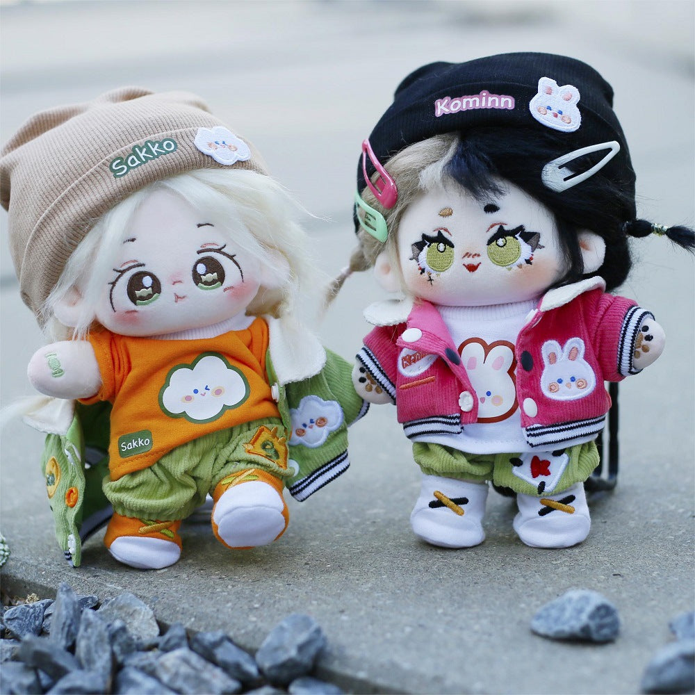 20 cm Cotton Doll Synthetic Fiber Hair Cute Stuffed Doll Gift