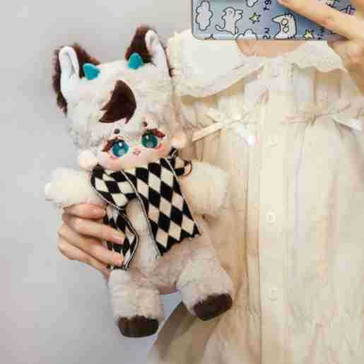 20 cm Raw Cotton Doll Corpse Rabbit Fur Universal Cute Tail Doll Plush Toys Doll Gift
