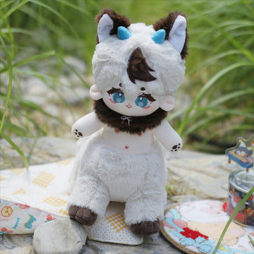 20 cm Raw Cotton Doll Corpse Rabbit Fur Universal Cute Tail Doll Plush Toys Doll Gift